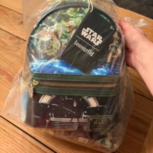 NWT Loungefly Star Wars Return of the Jedi scenes mini Backpack and wallet